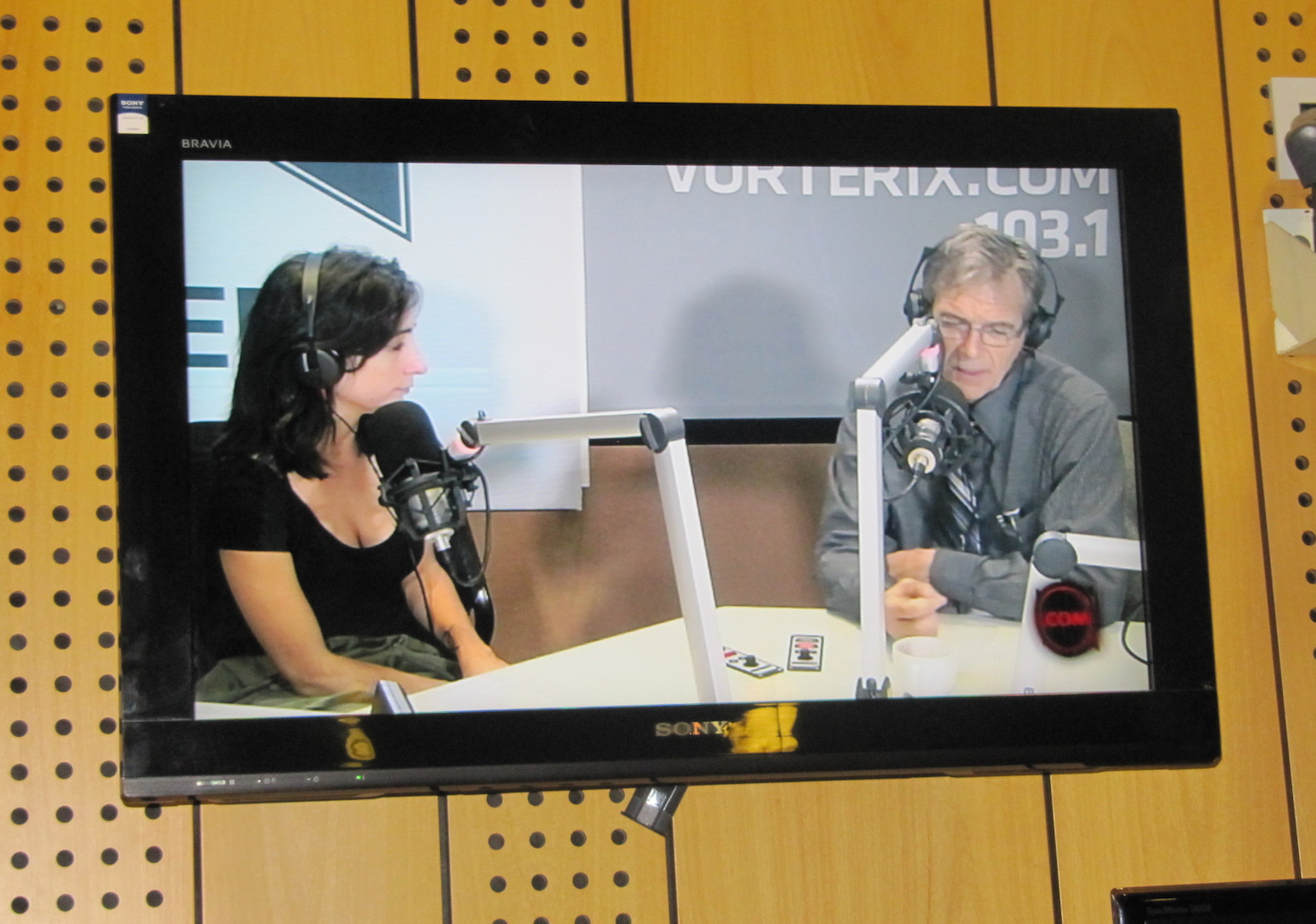 Chris Conrad being interviewed on Chilean National Radio, 2014