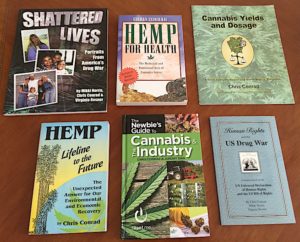 Books by Chris Conrad Shattered Lives Hemp for Health Hemp Lifeline to the Future Cannabis Yields and Dosage Human Rights and the Drug War Newbie's Guide to Cannabis and the Industry