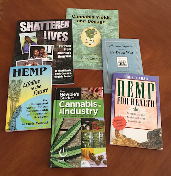 Books by Chris Conrad Shattered Lives Hemp for Health Hemp Lifeline to the Future Cannabis Yields and Dosage Human Rights and the Drug War Newbie's Guide to Cannabis and the Industry 